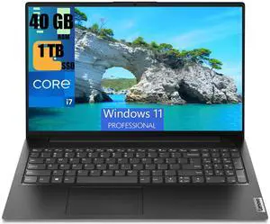 Lenovo V15 Premium Laptop, 15.6" FHD (1920 x 1080) Display, Intel Core i7-13620H 10 Cores Processor, Intel UHD Graphics, 40GB DDR4  1TB PCIe SSD, Webcam, HDMI, Wi-Fi 6, Windows 11 Pro
