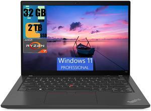 Lenovo ThinkPad T14 Business Laptop, 14" FHD+ Touchscreen, AMD Ryzen 7 8840U 8 cores Processor, AMD Radeon 780M Graphics, 32GB DDR4  2TB PCIe SSD, Backlit KB, Fingerprint, Wi-Fi 6E, Windows 11 Pro