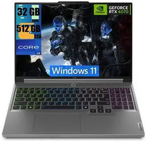 Lenovo Legion 16 Gaming Laptop, 16" QHD+ Display, Intel Core i9-14900HX 24 Cores Processor, NVIDIA GeForce RTX 4070 8GB GDDR6, 32GB DDR5  512GB PCIe SSD, RGB Backlit Keyboard, Windows 11