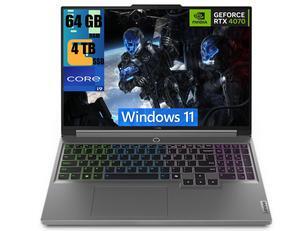 Lenovo Legion 16 Gaming Laptop, 16" QHD+ Display, Intel Core i9-14900HX 24 Cores Processor, NVIDIA GeForce RTX 4070 8GB GDDR6, 64GB DDR5  4TB PCIe SSD, RGB Backlit Keyboard, Windows 11