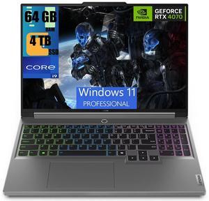 Lenovo Legion 16 Gaming Laptop, 16" QHD+ Display, Intel Core i9-14900HX 24 Cores Processor, NVIDIA GeForce RTX 4070 8GB GDDR6, 64GB DDR5  4TB PCIe SSD, RGB Backlit Keyboard, Windows 11 Pro