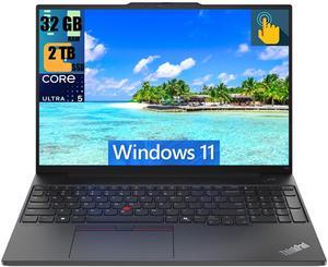 Lenovo ThinkPad E16 Gen 2 Laptop, 16.0" WUXGA Touchscreen, Intel Ultra 5-125U 12-Cores Processor, Intel Graphics, 32GB DDR4  2TB PCIe SSD, Backlit KYB, Fingerprint, Thunderbolt 4, Windows 11