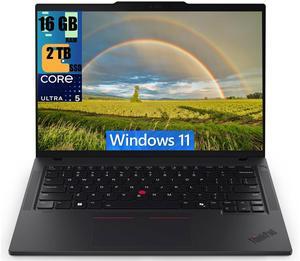 Lenovo ThinkPad T14 Gen 5 Laptop, 14.0" WUXGA (1920x1200) Display, Intel Ultra 5 125U 12-Cores Processor, Intel Graphics, 16GB DDR4  2TB PCIe SSD, Backlit KB, Fingerprint, WiFi 6E, Windows 11