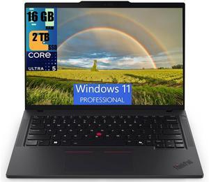 Lenovo ThinkPad T14 Gen 5 Laptop, 14.0" WUXGA (1920x1200) Display, Intel Ultra 5 125U 12-Cores Processor, Intel Graphics, 16GB DDR4  2TB PCIe SSD, Backlit KB, Fingerprint, WiFi 6E, Windows 11 Pro