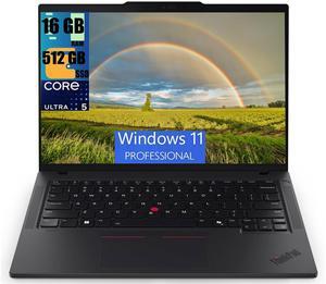 Lenovo ThinkPad T14 Gen 5 Laptop, 14.0" WUXGA (1920x1200) Display, Intel Ultra 5 125U 12-Cores Processor, Intel Graphics, 16GB DDR4  512GB PCIe SSD, Backlit KB, Fingerprint, WiFi 6E, Windows 11 Pro