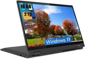 Lenovo Flex 5 14 2 in 1 Laptop, 14" FHD Touchscreen, AMD Ryzen 5 5500U 6-Core Processor, AMD Radeon Graphics, 16GB  DDR4  2TB PCIe SSD, Backlit KB, Fingerprint Reader, Windows 11 Home
