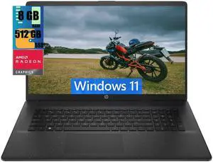 HP 17z Laptop, 17.3" HD+ (1600 x 900) Display, AMD Athlon Gold 7220U 2 Cores Processor, AMD Radeon Graphics, 8GB  DDR4  512GB  PCIe SSD, Wi-Fi and Bluetooth, Windows 11 Home