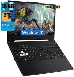 ASUS TUF Dash 15 Gaming Laptop, 15.6" 144Hz FHD Display, Intel Core i5-12450H 8 cores Processor, NVIDIA GeForce RTX 3050 Ti 4GB GDDR6, 16GB DDR5  2TB PCIe SSD, Thunderbolt 4, Wi-Fi 6, Windows 11