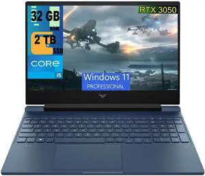 HP Victus 15 Gaming Laptop, 15.6" Full HD 144Hz Display, Intel Core i5-13420H 8-Cores Processor, GeForce RTX 3050 6GB GDDR6 Graphics, 32GB DDR4  2TB PCIe SSD, WIFI 6, Bluetooth 5.2, Windows 11 Pro