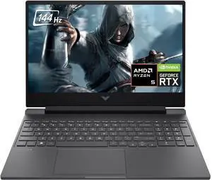HP Victus 15 Gaming Laptop, 15.6" FHD 144Hz Display, AMD Ryzen 5 7535HS 6 Cores Processor, AMD Radeon RX 6550M Graphics, 64GB DDR5  2TB PCIe SSD, Wi-Fi 6 Backlit Keyboard, Windows 11 Pro