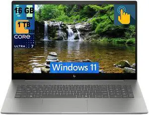 HP Envy 17 Laptop, 17.3" FHD (1920 x 1080) Touchscreeen, Intel Core Ultra 7 155H 16 Cores Processor, Intel Arc Graphics, 16GB DDR4  1TB PCIe SSD, Wi-Fi 7 and Bluetooth 5.3, Windows 11
