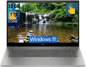HP Envy 17 Laptop, 17.3" FHD (1920 x 1080) Touchscreeen, Intel Core Ultra 7 155H 16 Cores Processor, Intel Arc Graphics, 32GB DDR4  1TB PCIe SSD, Wi-Fi 7 and Bluetooth 5.3, Windows 11