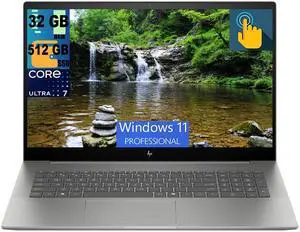 HP Envy 17 Laptop, 17.3" FHD (1920 x 1080) Touchscreeen, Intel Core Ultra 7 155H 16 Cores Processor, Intel Arc Graphics, 32GB DDR4  512GB PCIe SSD, Wi-Fi 7 and Bluetooth 5.3, Windows 11 Pro