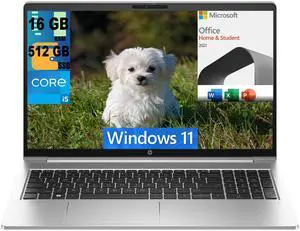 HP ProBook 450 G10 15 Laptop, 15.6" Full HD Display, Intel Core i5-1334U 10-Cores Processor, Intel Iris Xe Graphics, 16GB DDR4  512GB PCIe SSD, Bluetooth 5.3, Windows 11,Microsoft Office License