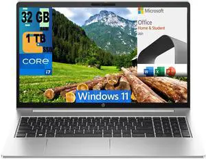 HP ProBook 450 G10 15 Laptop, 15.6" FHD Display, Intel Core i7-1355U 10 Cores Processor, Interl UHD Graphcis, 32GB DDR4  1TB PCIe SSD, Backlit Keyboard, Windows 11,Microsoft Office License