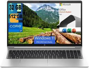 HP ProBook 450 G10 15 Laptop, 15.6" FHD Display, Intel Core i7-1355U 10 Cores Processor, Interl UHD Graphcis, 32GB DDR4  512GB PCIe SSD, Backlit Keyboard, Windows 11 Pro,Microsoft Office License