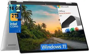 HP Envy x360 2-in-1 14 Laptop, 14" FHD Multi-Touch, Intel Core 7 150U 10 Cores Processor, Intel Graphics, 16GB  DDR4  2TB PCIe SSD, Backlit, Fingerprint, Windows 11 Home,Microsoft Office License