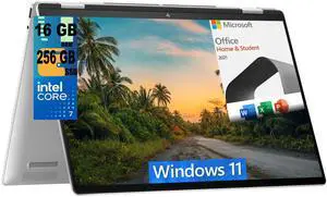 HP Envy x360 2-in-1 14 Laptop, 14" FHD Multi-Touch, Intel Core 7 150U 10 Cores Processor, Intel Graphics, 16GB  DDR4  256GB  PCIe SSD, Backlit, Fingerprint, Windows 11 Home,Microsoft Office License
