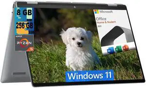 HP Envy x360 2-in-1 16 Laptop, 16" WUXGA Touchscreen, AMD Ryzen 5 8640HS 6-Core Processor, AMD Radeon Graphics, 8GB  DDR4  256GB  PCIe SSD, Backlit KB, Windows 11 Home,Microsoft Office License