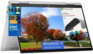 HP Envy x360 2-in-1 14 Laptop, 14" FHD Touchscreen, Intel Core 7 150U 10 Cores Processor, Intel Graphics, 16GB  DDR4  256GB  PCIe SSD, Backlit KB, Windows 11 Pro,Microsoft Office License