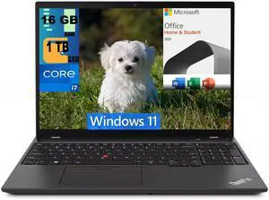 Lenovo ThinkPad T16 Business Laptop, 16" FHD+ Display, Intel 10 Cores i7-1355U Processor, Intel Iris Xe Graphics, 16GB DDR4  1TB PCIe SSD, Webcam, Wi-Fi 6E, Windows 11,Microsoft Office License