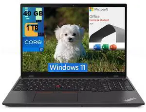 Lenovo ThinkPad T16 Business Laptop, 16" FHD+ Display, Intel 10 Cores i7-1355U Processor, Intel Iris Xe Graphics, 40GB DDR4  1TB PCIe SSD, Webcam, Wi-Fi 6E, Windows 11,Microsoft Office License