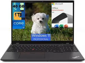 Lenovo ThinkPad T16 Business Laptop, 16" FHD+ Display, Intel 10 Cores i7-1355U Processor, Intel Iris Xe Graphics, 40GB DDR4  1TB PCIe SSD, Webcam, Wi-Fi 6E, Windows 11 Pro,Microsoft Office License