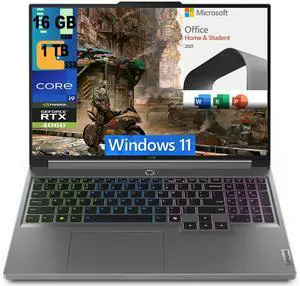 Lenovo Legion 5i 16 Gaming Laptop, 16" WQXGA 165Hz Display, Intel Core i9-14900HX 8 Cores Processor, GeForce RTX 4060 8GB DDR6, 16GB DDR4  1TB PCIe SSD, Windows 11,Microsoft Office License