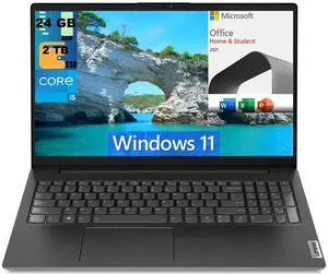 Lenovo V15 Gen 4 Business Laptop, 15.6" FHD Display, Intel Core i5-13420H 8 Cores Processor, Intel UHD Graphics, 24GB DDR4  2TB PCIe SSD, Webcam, Wi-FiWindows 11,Microsoft Office License