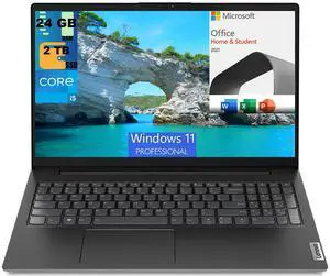 Lenovo V15 Gen 4 Business Laptop, 15.6" FHD Display, Intel Core i5-13420H 8 Cores Processor, Intel UHD Graphics, 24GB DDR4  2TB PCIe SSD, Webcam, Wi-FiWindows 11 Pro,Microsoft Office License