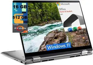 Dell Inspiron 5425 14 Laptop, 14" FHD+ (1920 x 1200) Display, AMD Ryzen 7 5825U 8 Cores Processor, AMD Radeon Graphics, 16GB DDR4  512GB PCIe SSD, Wi-Fi 6, Windows 11,Microsoft Office License