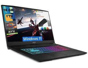 MSI Katana A17 Gaming Laptop, 17.3" Full HD 144Hz, AMD Ryzen 9 8945HS 8-Core Processor, NVIDIA GeForce RTX 4060 8GB, 16GB DDR5  1TB PCIe SSD, Backlit KB, Windows 11,Microsoft Office License
