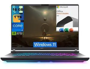 ASUS ROG Strix G16 Gaming Laptop, 16" FHD+ 165Hz, Intel Core i7-14650HX 16 Cores Processor, RTX 5060 8GB Graphics, 16GB DDR5  1TB PCIe SSD, Wi-Fi 7, Windows 11,Microsoft Office License