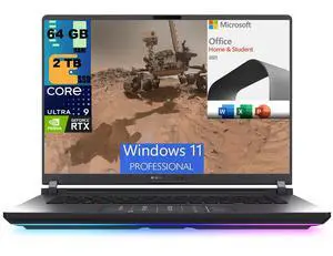 ASUS ROG Strix G16 Gaming Laptop, 16" 2.5K 240Hz Display, Intel Core Ultra 9 275HX 24 cores Processor, RTX 5070 8 GB, 64GB DDR5  2TB PCIe SSD, Wi-Fi 7, Windows 11 Pro,Microsoft Office License