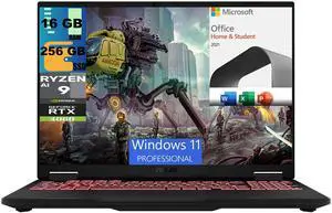 ASUS TUF A16 Gaming, 16" 165Hz Display, AMD Ryzen AI 9 HX 370 12 Cores Processor, RTX 4060 8GB GDDR6 Graphics, 16GB  DDR4  256GB  PCIe SSD, Wi-Fi 6E, Windows 11 Pro,Microsoft Office License