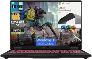 ASUS TUF A16 Gaming, 16" 165Hz Display, AMD Ryzen AI 9 HX 370 12 Cores Processor, RTX 4060 8GB GDDR6 Graphics, 16GB  DDR4  512GB   PCIe SSD, Wi-Fi 6E, Windows 11 Pro,Microsoft Office License