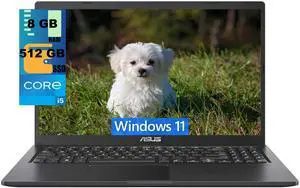 ASUS Vivobook 15 Laptop, 15.6" FHD (1920 x 1080) Display, Intel Core i5-1135G7 4 Cores Processor, Intel Iris Xe Graphics, 8GB DDR4  512GB PCIe SSD, WiFi, Bluetooth, Windows 11
