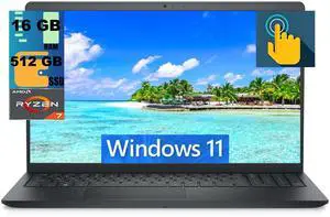 Dell Inspiron 15 Laptop, 15.6" Full HD Touchscreen, AMD Ryzen 7 7730U 8 cores Processor, AMD Radeon Graphics, 16GB DDR4  512GB PCIe SSD, Wi-Fi 5 and Bluetooth, Windows 11