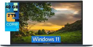 ASUS Vivobook 17 Laptop, 17.3" FHD Display, Intel Core i3-1215U 6-Core Processor, Intel UHD Graphics, 40GB DDR4  2TB PCIe SSD, Wi-Fi 6E - Bluetooth 5.1, Windows 11