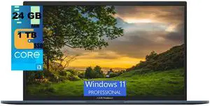 ASUS Vivobook 17 Laptop, 17.3" FHD Display, Intel Core i3-1215U 6-Core Processor, Intel UHD Graphics, 24GB DDR4  1TB PCIe SSD, Wi-Fi 6E - Bluetooth 5.1, Windows 11 Pro