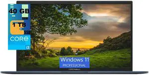 ASUS Vivobook 17 Laptop, 17.3" FHD Display, Intel Core i3-1215U 6-Core Processor, Intel UHD Graphics, 40GB DDR4  1TB PCIe SSD, Wi-Fi 6E - Bluetooth 5.1, Windows 11 Pro