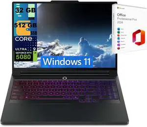 Lenovo Legion Pro 7i 16 Gaming Laptop, 16" WQXGA 240 HZ OLED, Intel Ultra 9 275HX 24 cores Processor, RTX 5080 16GB GDDR7, 32GB DDR5  512GB PCIe SSD, Wi-Fi 7, Windows 11 ,Office 2024 License