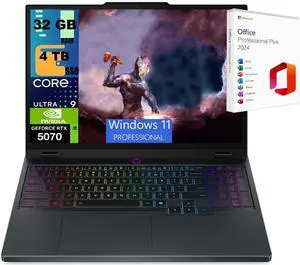 Lenovo Legion 5 15 Gaming Laptop, 15.1" 165Hz WQXGA, Intel Ultra 9 275HX 24-Core, GeForce RTX 5070 8GB GDDR7, 32GB DDR5  4TB  PCIe SSD, 24-Zone RGB Backlit KB, Windows 11 Pro ,Office 2024 License