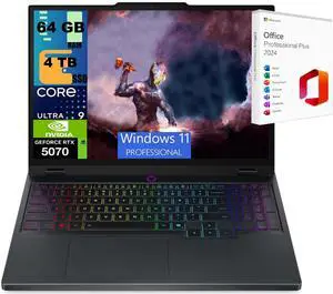 Lenovo Legion 5 15 Gaming Laptop, 15.1" 165Hz WQXGA, Intel Ultra 9 275HX 24-Core, GeForce RTX 5070 8GB GDDR7, 64GB DDR5  4TB PCIe SSD, 24-Zone RGB Backlit KB, Windows 11 Pro ,Office 2024 License