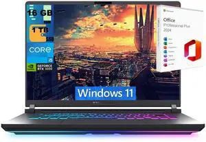 ASUS ROG Strix G16 Gaming Laptop, 16" FHD+ 165Hz Display, Intel Core i5-13450HX 10 Cores Processor, GeForce RTX 5050 8GB GDDR7, 16GB DDR5  1TB PCIe SSD, Wi-Fi 7, Windows 11 ,Office 2024 License