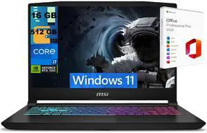 MSI Katana 15 Gaming Laptop, 15.6" 165Hz QHD, Intel Core i7-14650HX 16 cores Processor, NVIDIA Geforce RTX 5060 8GB GDDR7, 16GB DDR5  512GB PCIe SSD, RGB Keyboard, Windows 11 ,Office 2024 License