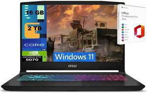 MSI Katana 15 Gaming Laptop, 15.6" 165Hz QHD+, Intel Core i9-14900HX 24 cores Processor, NVIDIA GeForce RTX 5070 12GB GDDR7, 16GB DDR5  2TB PCIe SSD, RGB Keyboard, Windows 11 ,Office 2024 License