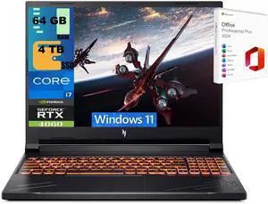 Acer Nitro V 16 Gaming Laptop, 16" WQXGA 180Hz Display, Intel Core i7-14650HX 16 Cores Processor, NVIDIA GeForce RTX 4060 8 GB GDDR6, 64GB DDR5  4TB PCIe SSD, Windows 11 ,Office 2024 License