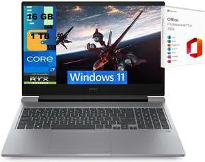 HP OMEN 16 Gaming Laptop, 16" FHD Display, Intel Core i7-14700HX 20 Cores Processor, NVIDIA GeForce RTX 4060 8 GB GDDR6, 16GB DDR5  1TB PCIe SSD, RGB Backlit KB, Windows 11 ,Office 2024 License