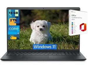 Dell Inspiron 15 Laptop, 15.6" Full HD Touchscreen, Intel Core i5-1334U 10 cores Processor, Intel UHD Graphics, 16GB DDR4  2TB PCIe SSD, Wi-Fi 5 + Bluetooth, Windows 11 ,Office 2024 License